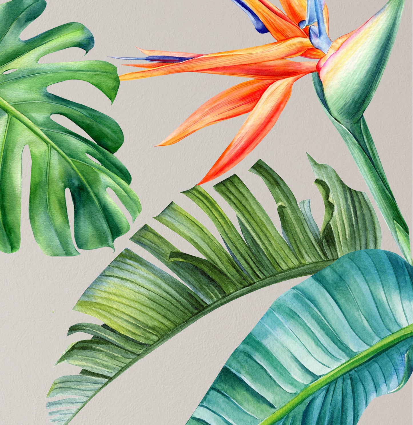 Tropical Trees Leaves Decal Tropical Wall Decal Greenery Sticker Décor Removable Self- Adhesive Wall Art Paradise Beach Vibes Bedroom Décor