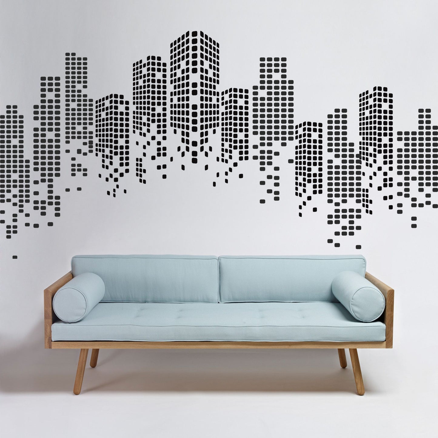 City Silhouette Downtown Abstract Wall Decal Removable Sticker