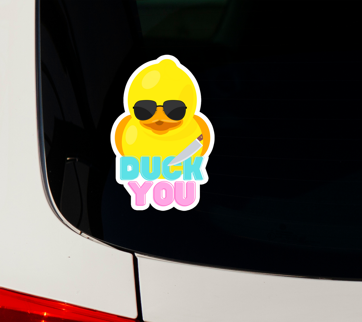 Duck You Vinyl Decal Car Sticker Funny Joke Bumper Sticker Humor
