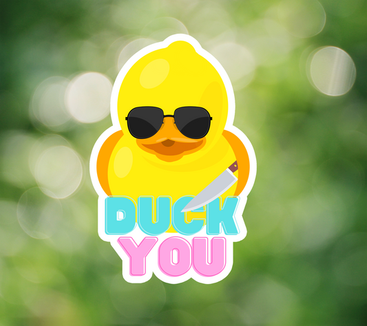 Duck You Vinyl Decal Car Sticker Funny Joke Bumper Sticker Humor