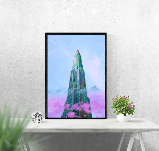 Up Up And Little Higher Wall Art Print Semi Matte Abstract