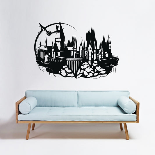 Magic Castle Wall Decal Sticker Wizard Witch  Décor Kids Room Removable Decal