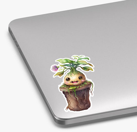 Baby Mandrake Magic Plant Wizard World Cute Plant Bumper Decal Laptop Sticker