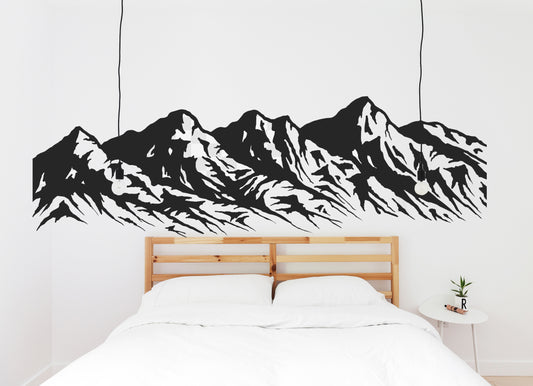 Mountains Large Vinyl Decal Wall Removable Sticker Room Décor Modern Nature Minimalist Décor