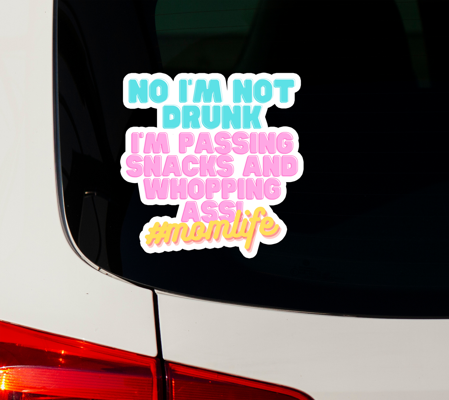 Mom Life Vinyl Decal Car Sticker Funny Joke Bumper Sticker Kids on Board Humor