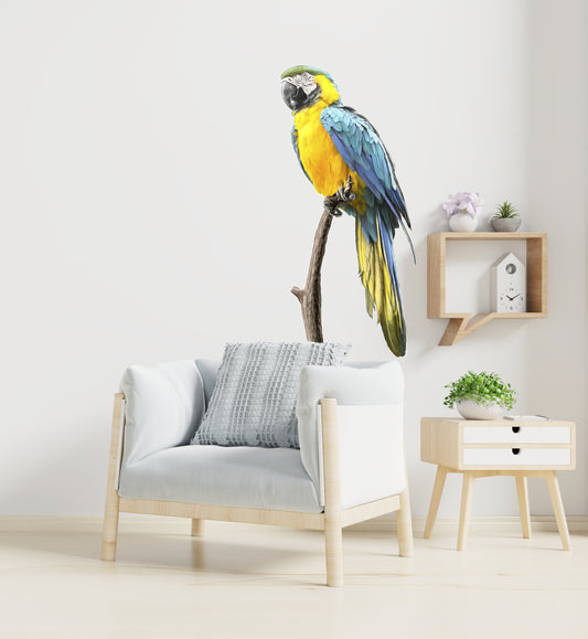 Parrot Wall Decal Large Sticker Tropical Vibes Décor Colorful Bird Sticker