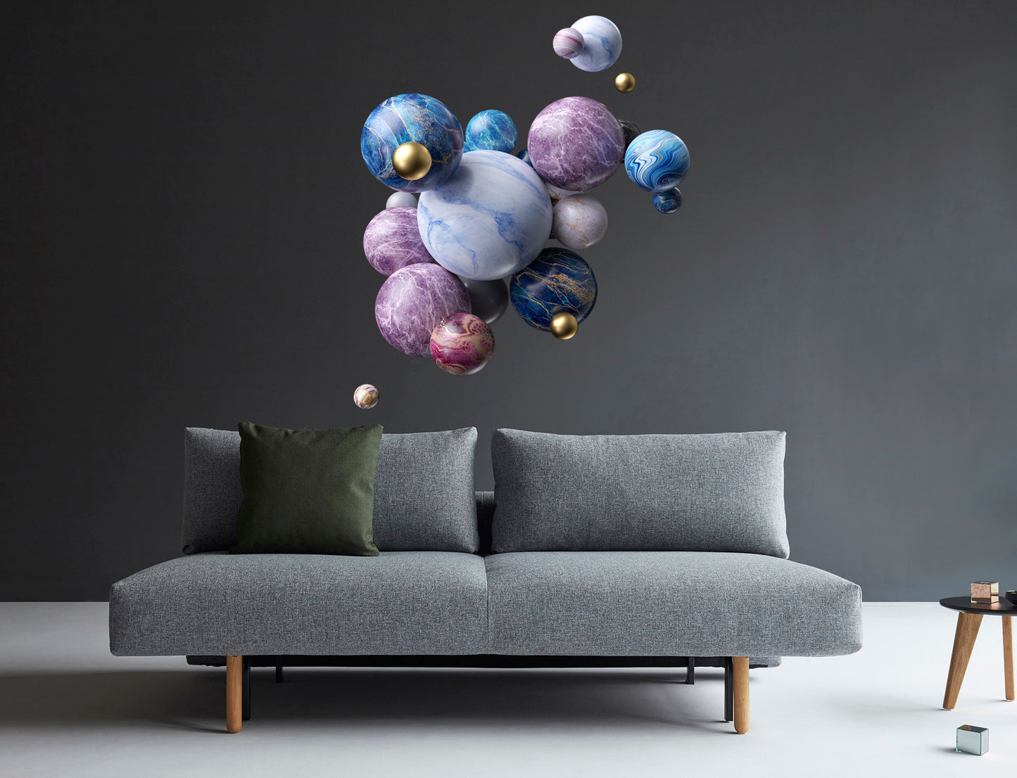 Abstract Planets 3d Wall Decal Self Adhesive Décor