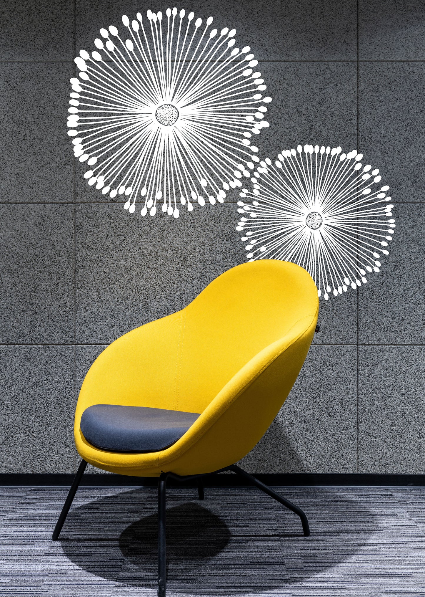 Abstract Large Wall Spheres Decal Pompom Sticker Minimalist Décor