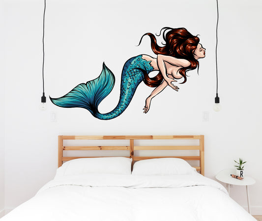 Sexy Mermaid Wall Decal Adult Large Removable Vinyl Sticker Art Décor Self- Adhesive