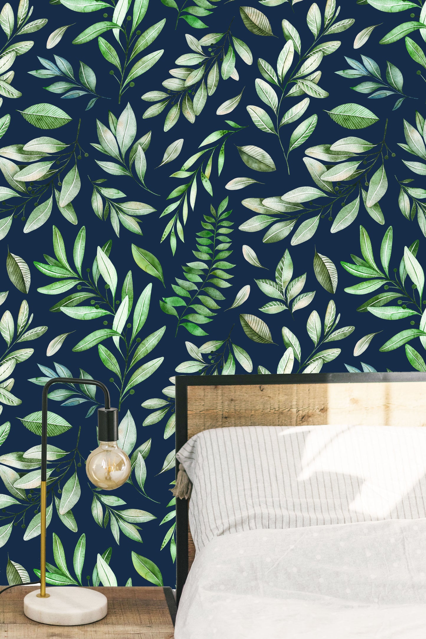 Green Leaves Dark Greenery Wallpapers Self-Adhesive Wall Art