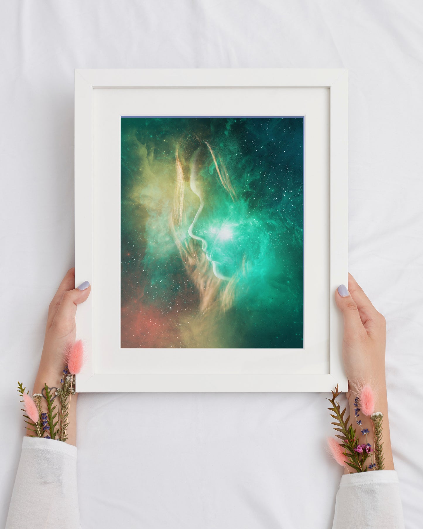 Space Wonderer Beautiful Girl Poster Wall Art Print Semi Matte