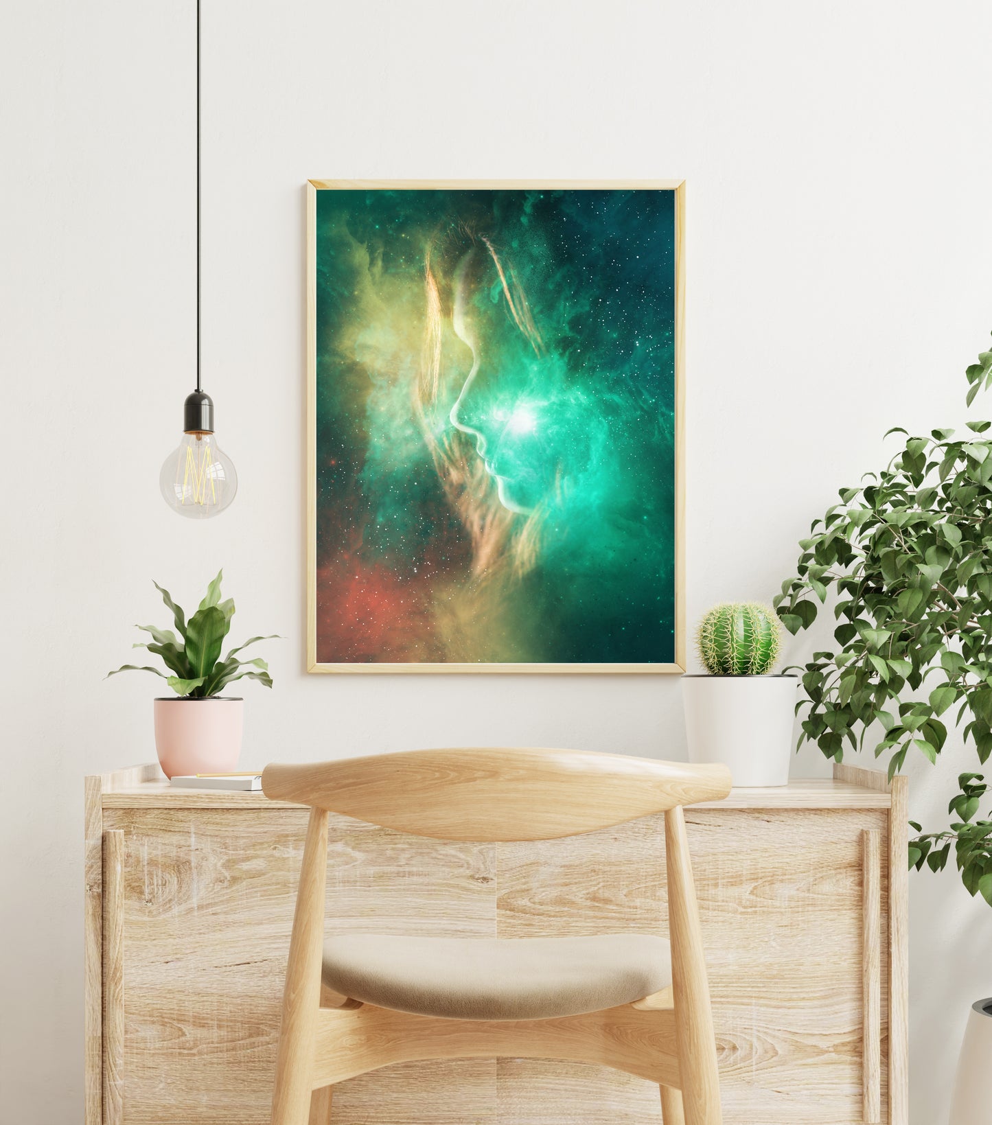 Space Wonderer Beautiful Girl Poster Wall Art Print Semi Matte